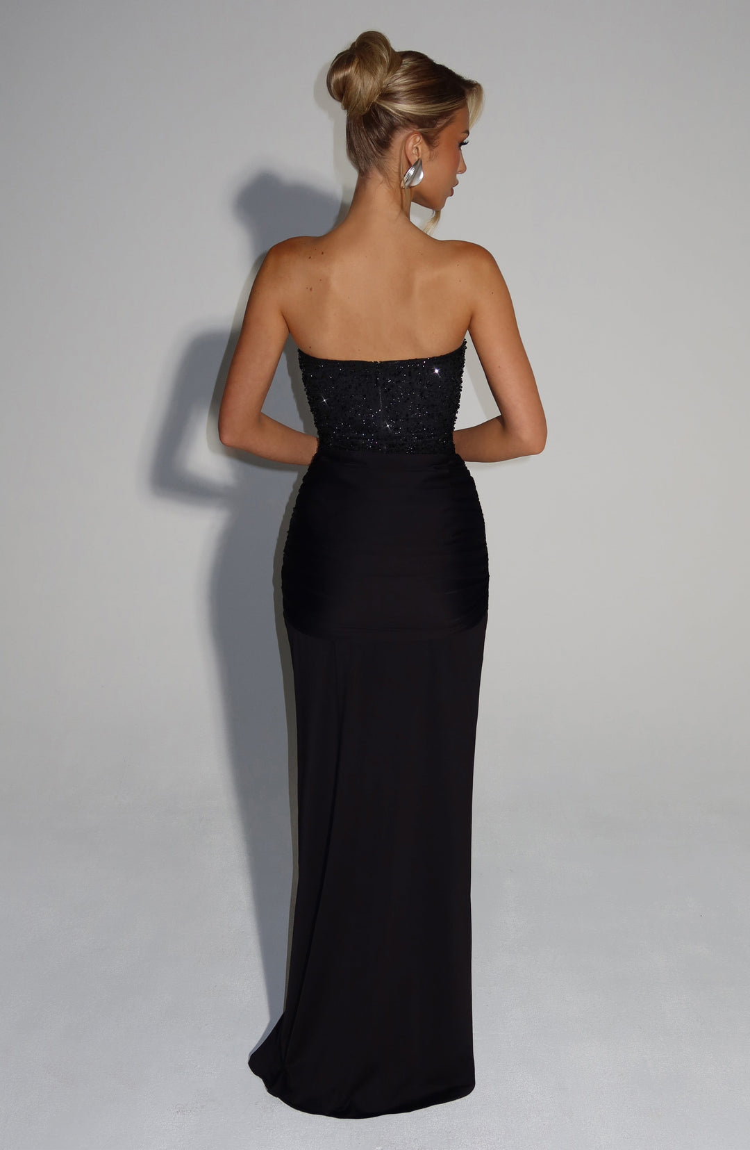 Carina Siyah Maxi Elbise