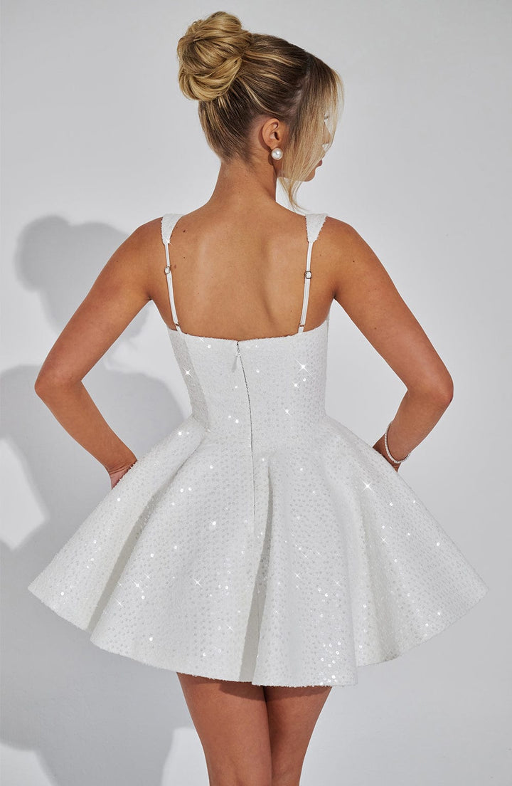 İvory Renkli Dorothy Mini Elbise