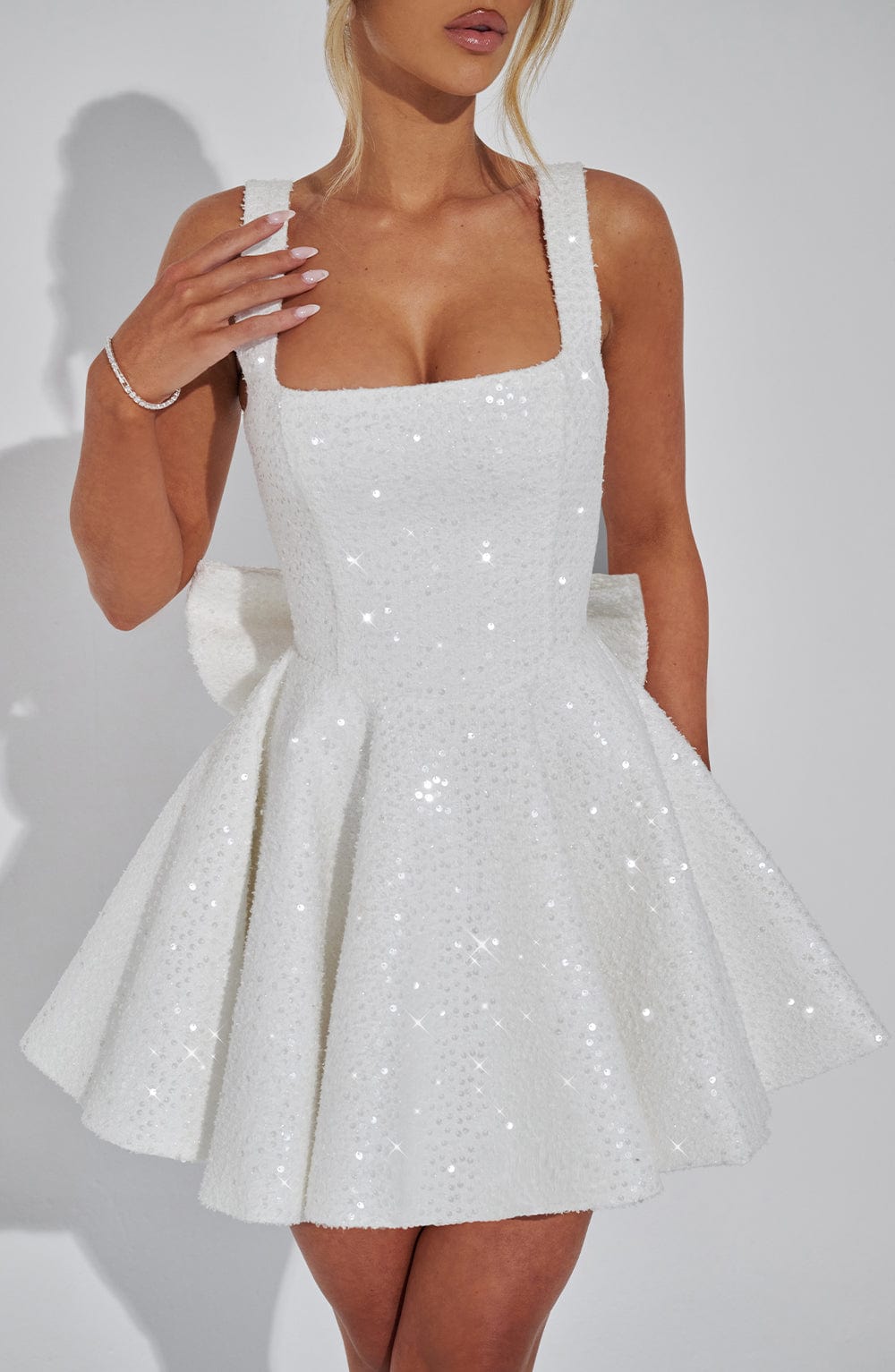 İvory Renkli Dorothy Mini Elbise