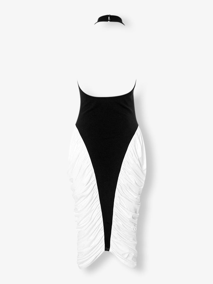Halter Yaka Midi Elbise