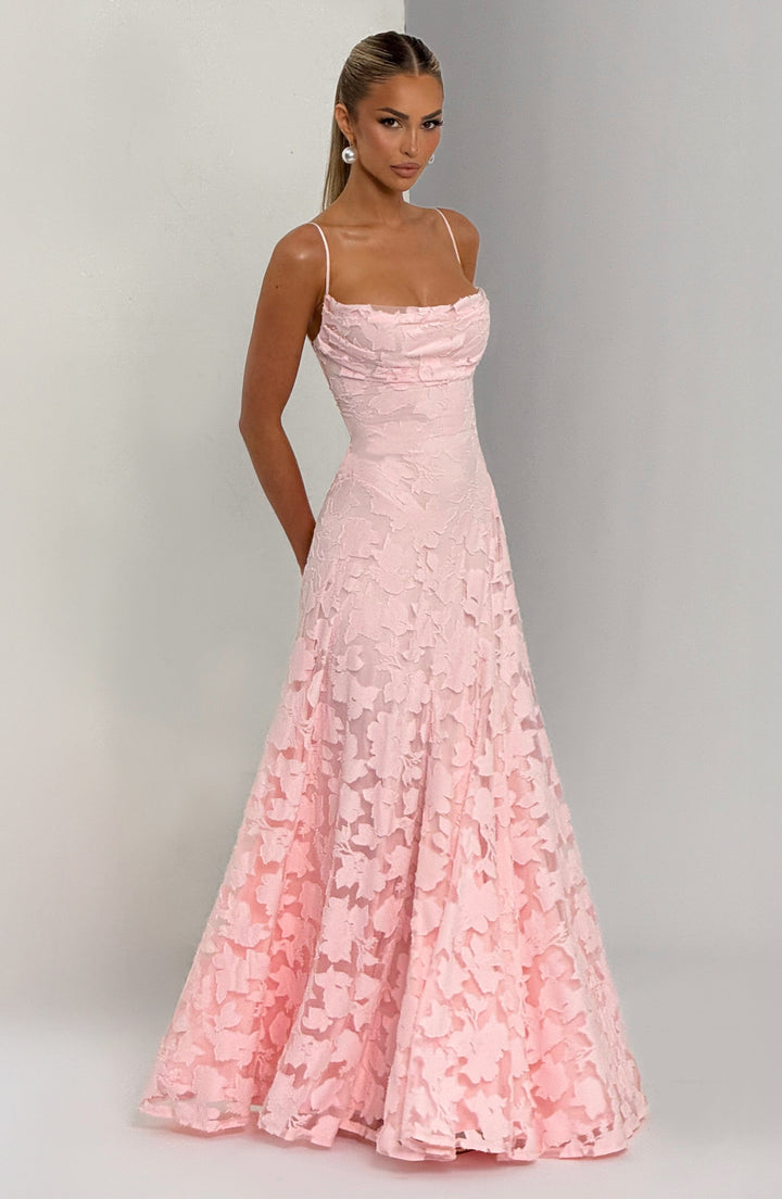 Francis Pembe Maxi Elbise