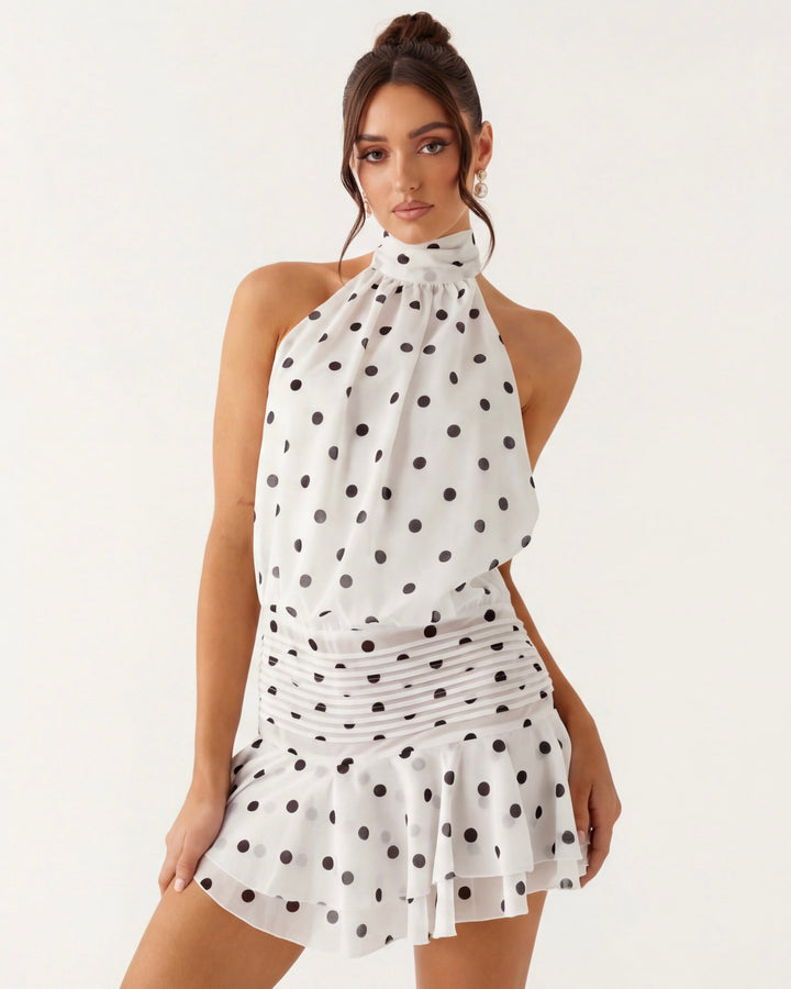 Flirt Alert Dots Mini Elbise