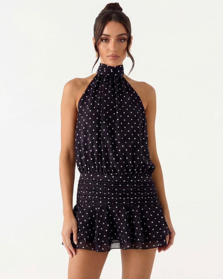 Flirt Alert Dots Mini Elbise