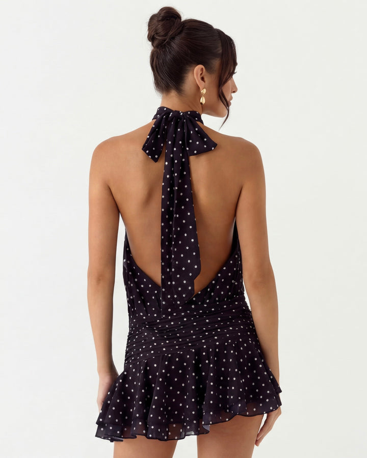 Flirt Alert Dots Mini Elbise