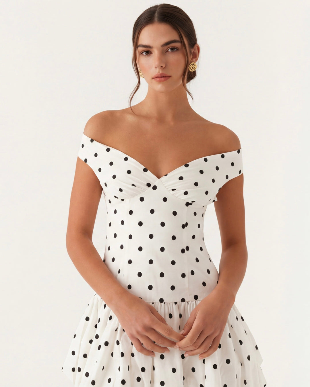 Polka Desenli Mini Elbise