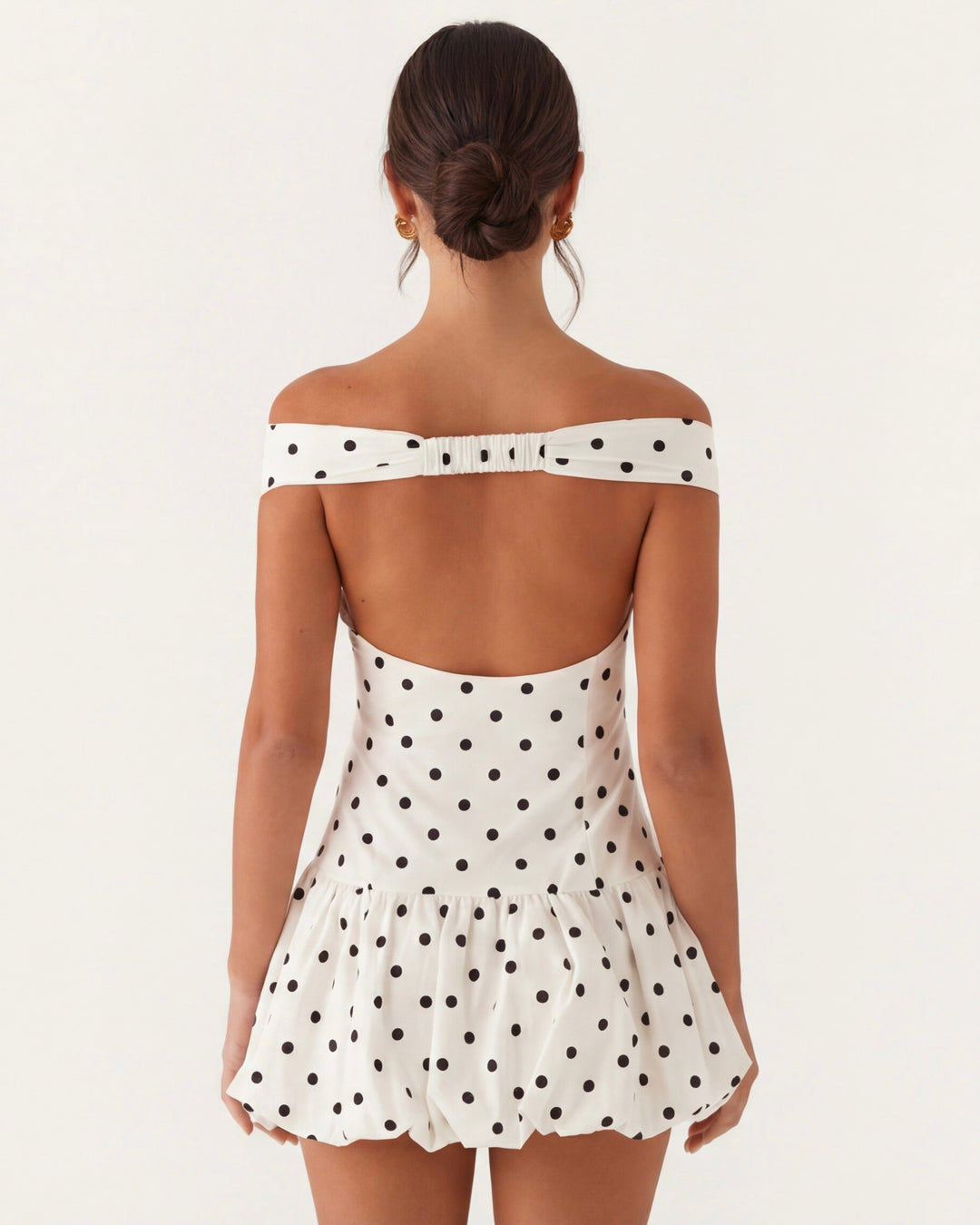 Polka Desenli Mini Elbise