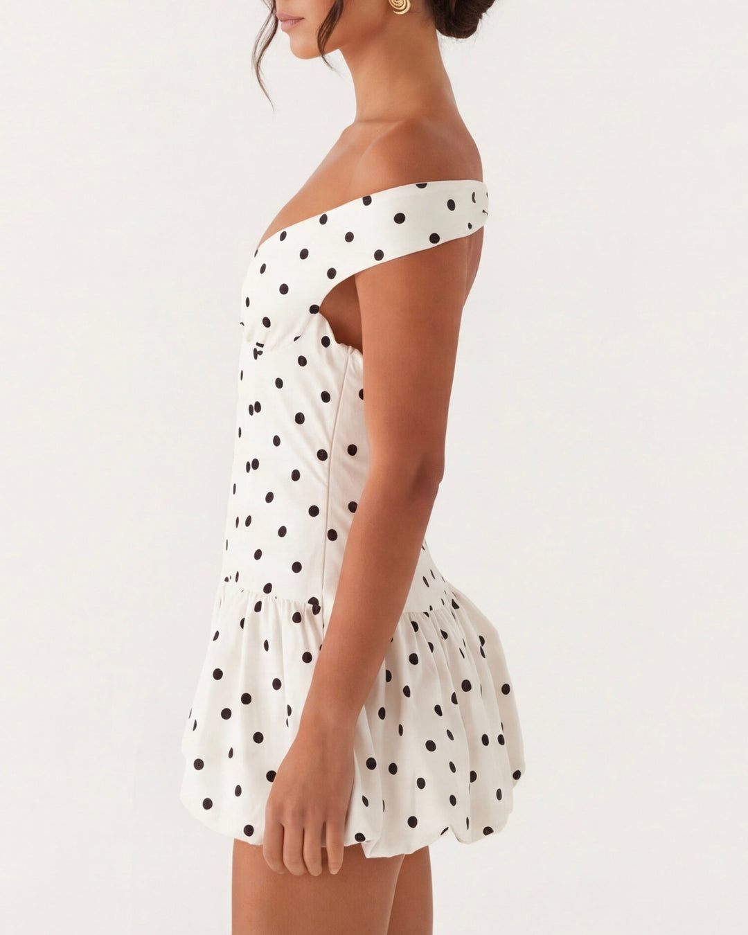 Polka Desenli Mini Elbise