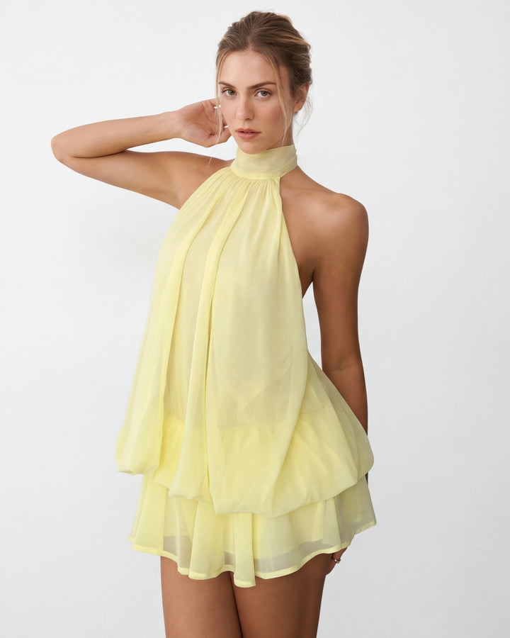 Celestia Breeze Yüksek Bel Mini Elbise