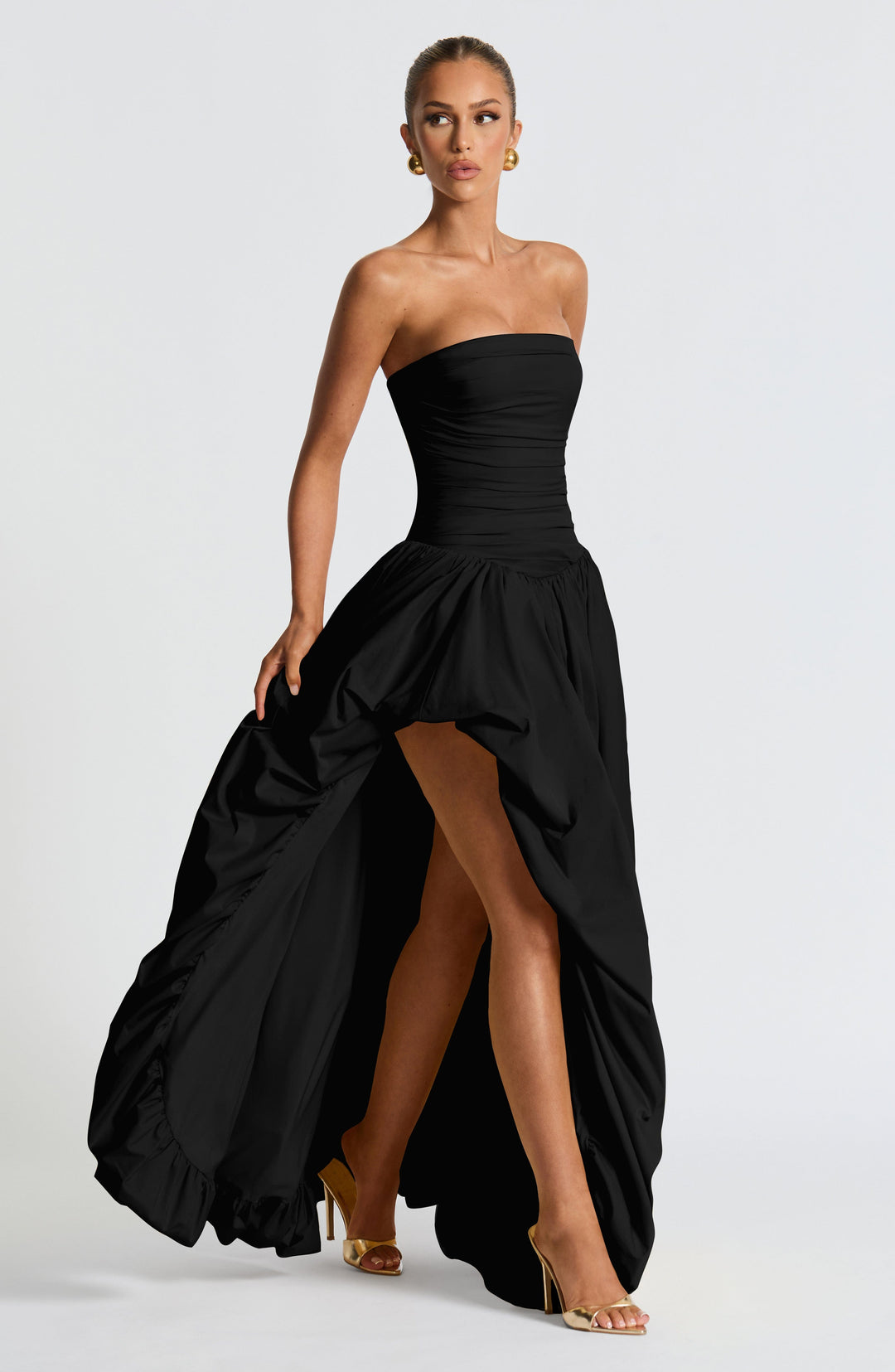 Jillian Siyah Maxi Elbise