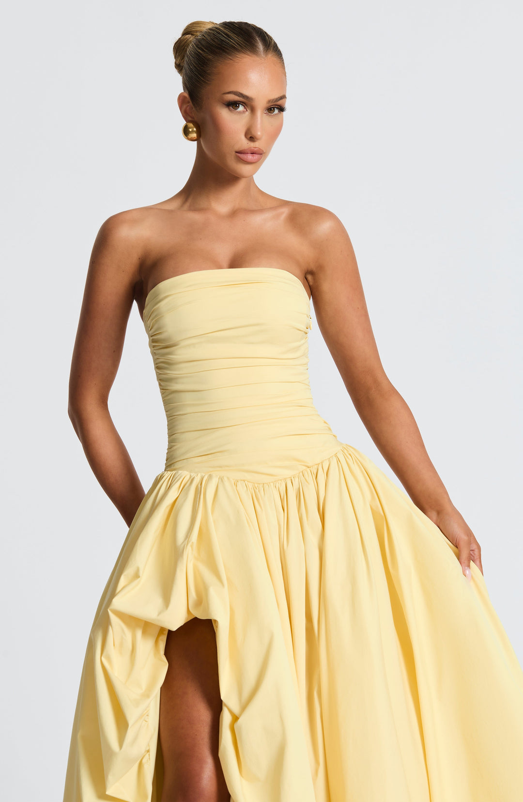 Limon Renkli Jillian Maxi Elbise