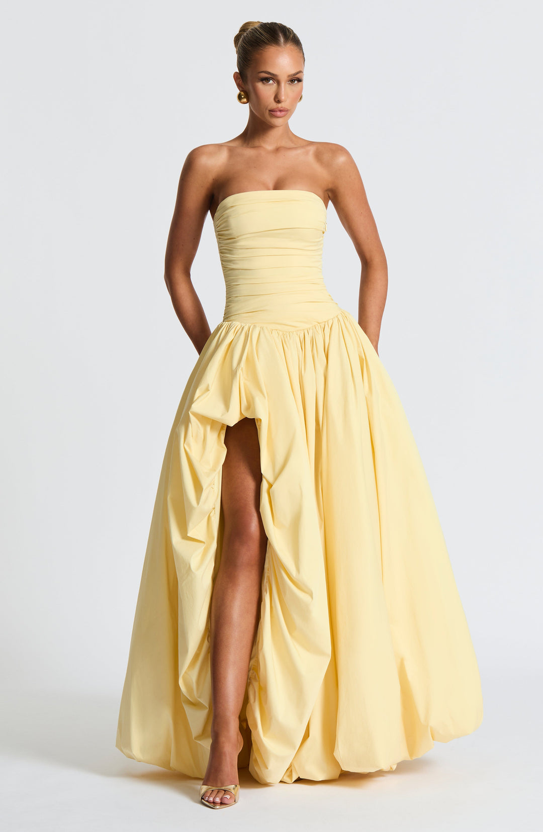 Limon Renkli Jillian Maxi Elbise