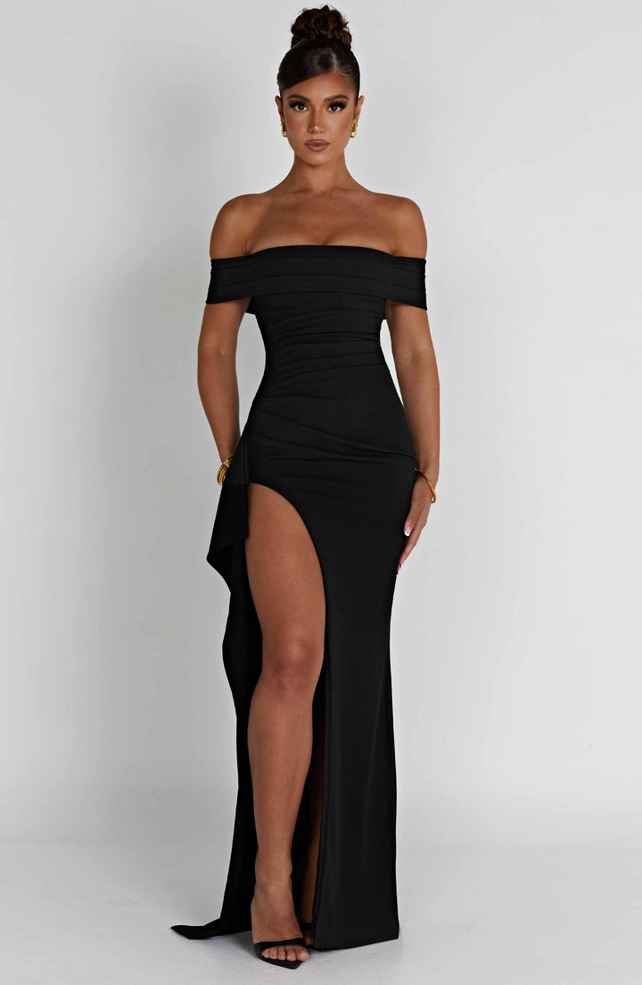 Joyce Siyah Maxi Elbise