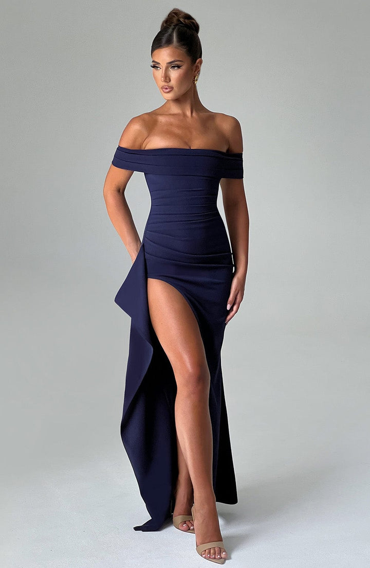 Lacivert Joyce Maxi Elbise