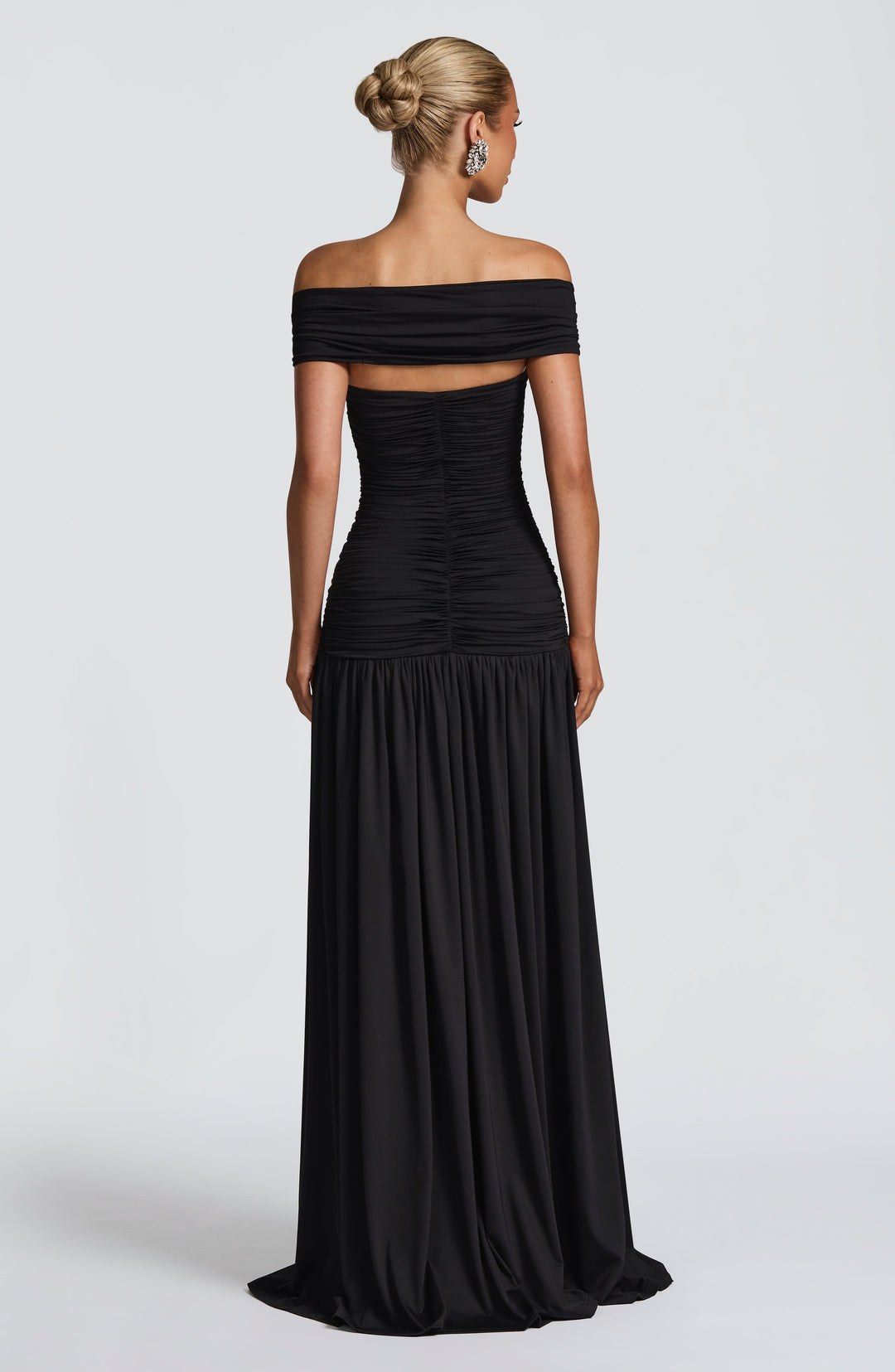 Yüksek Bel Siyah Kathryn Maxi Elbise