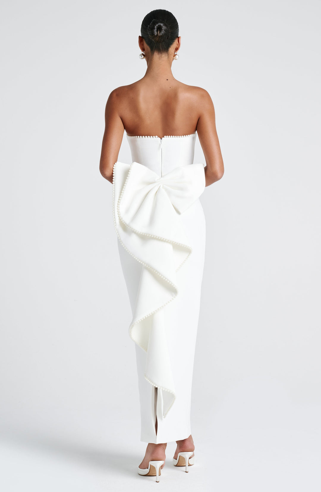 İvory Renkli Magnolia Maxi Elbise