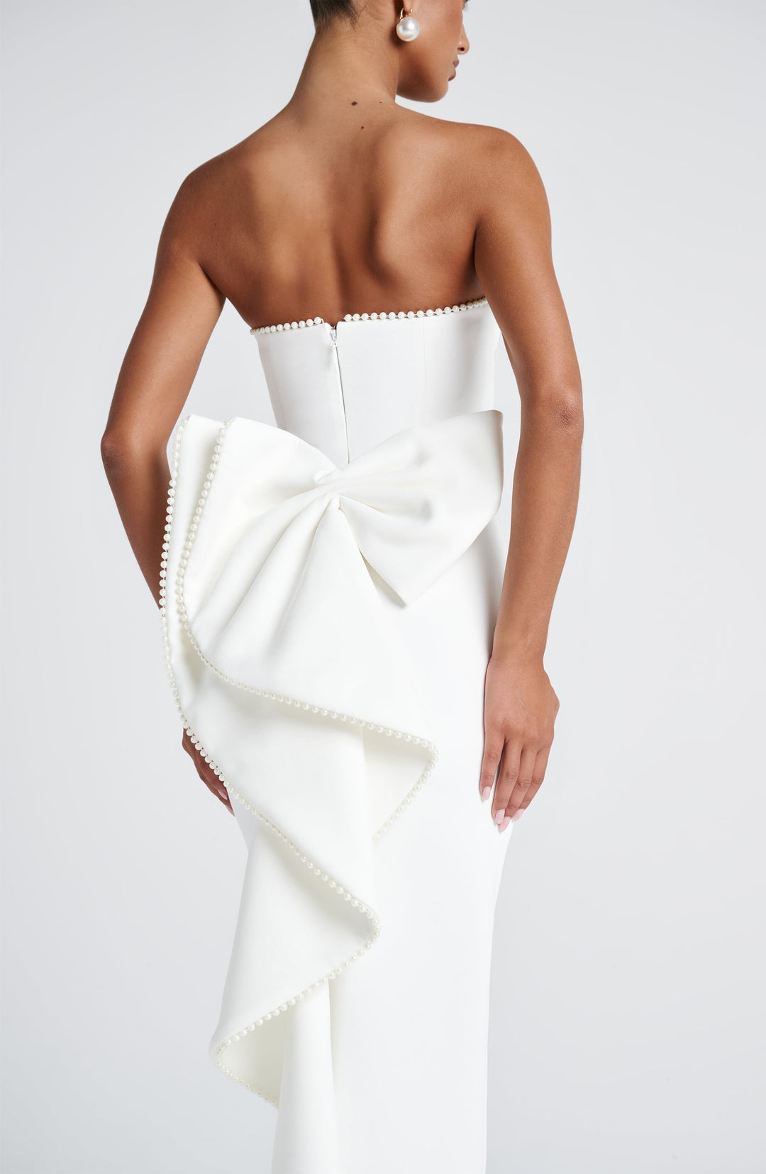 İvory Renkli Magnolia Maxi Elbise