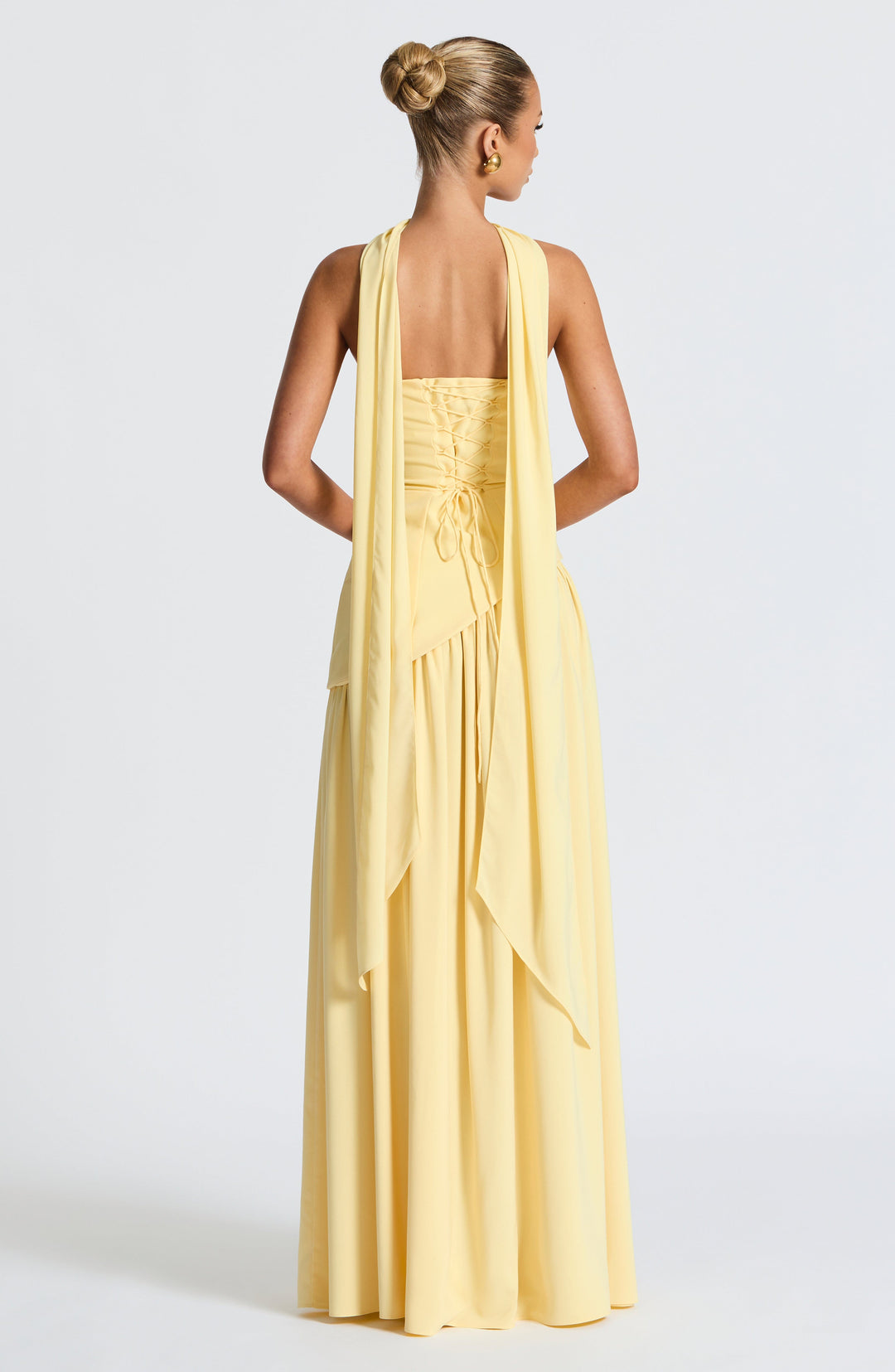 Limon Renkli Maliyah Maxi Elbise