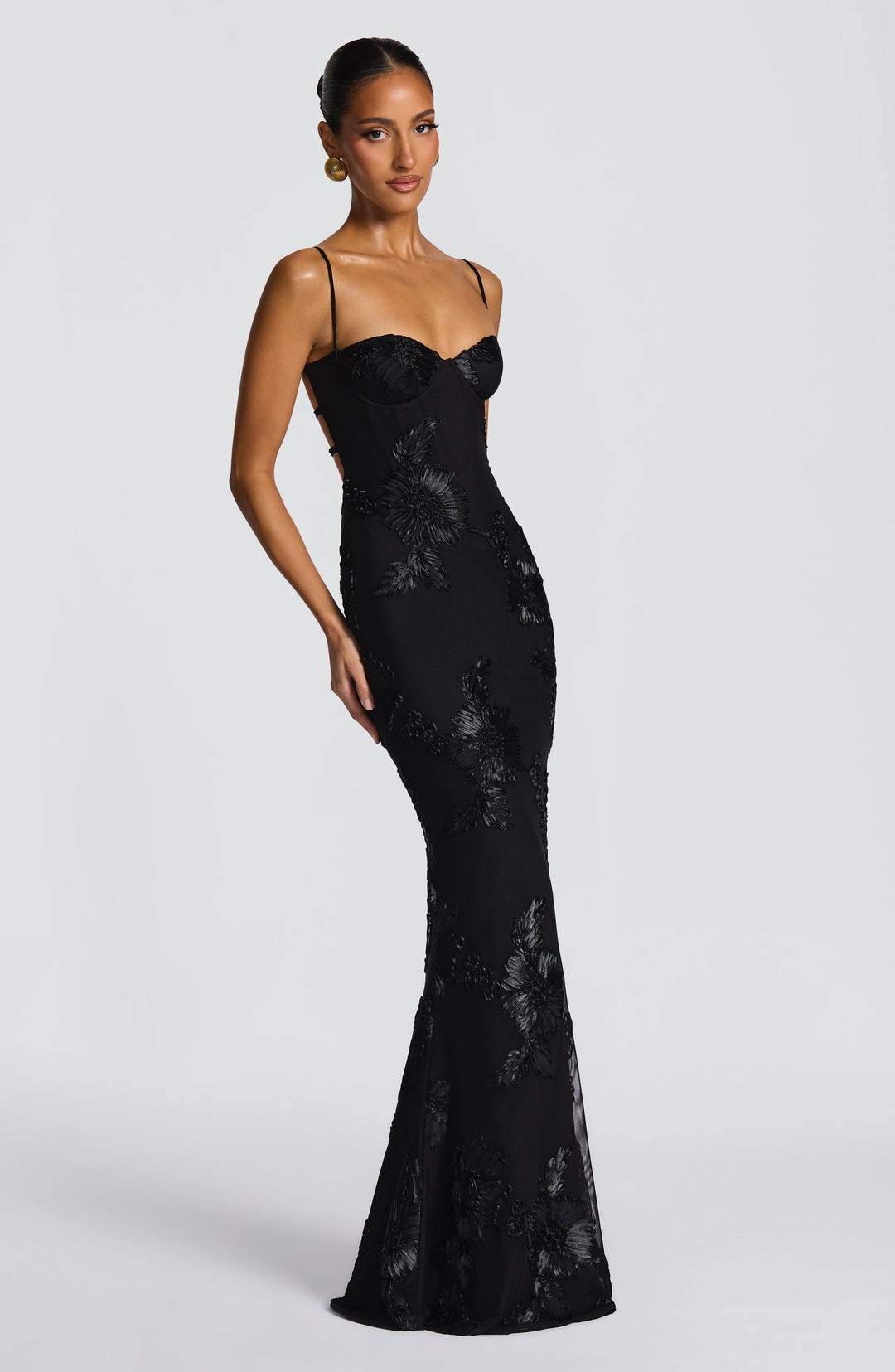 Nefertiti Siyah Maxi Elbise