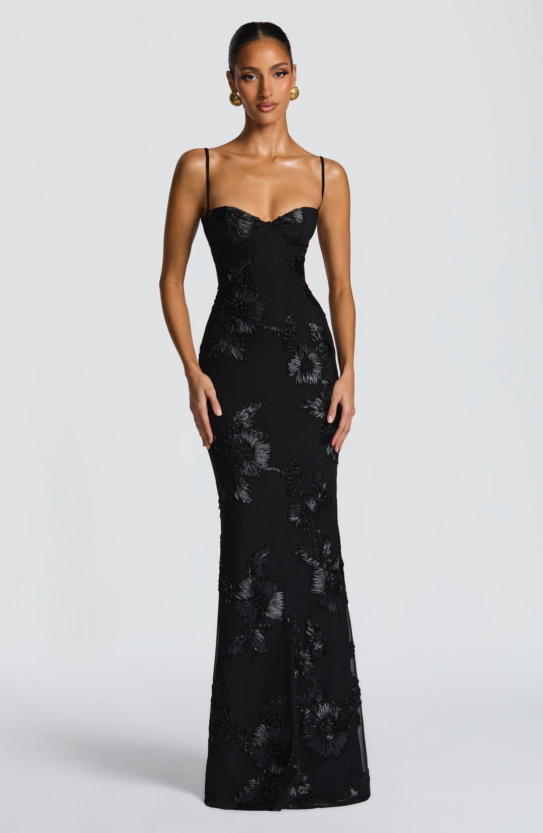 Nefertiti Siyah Maxi Elbise
