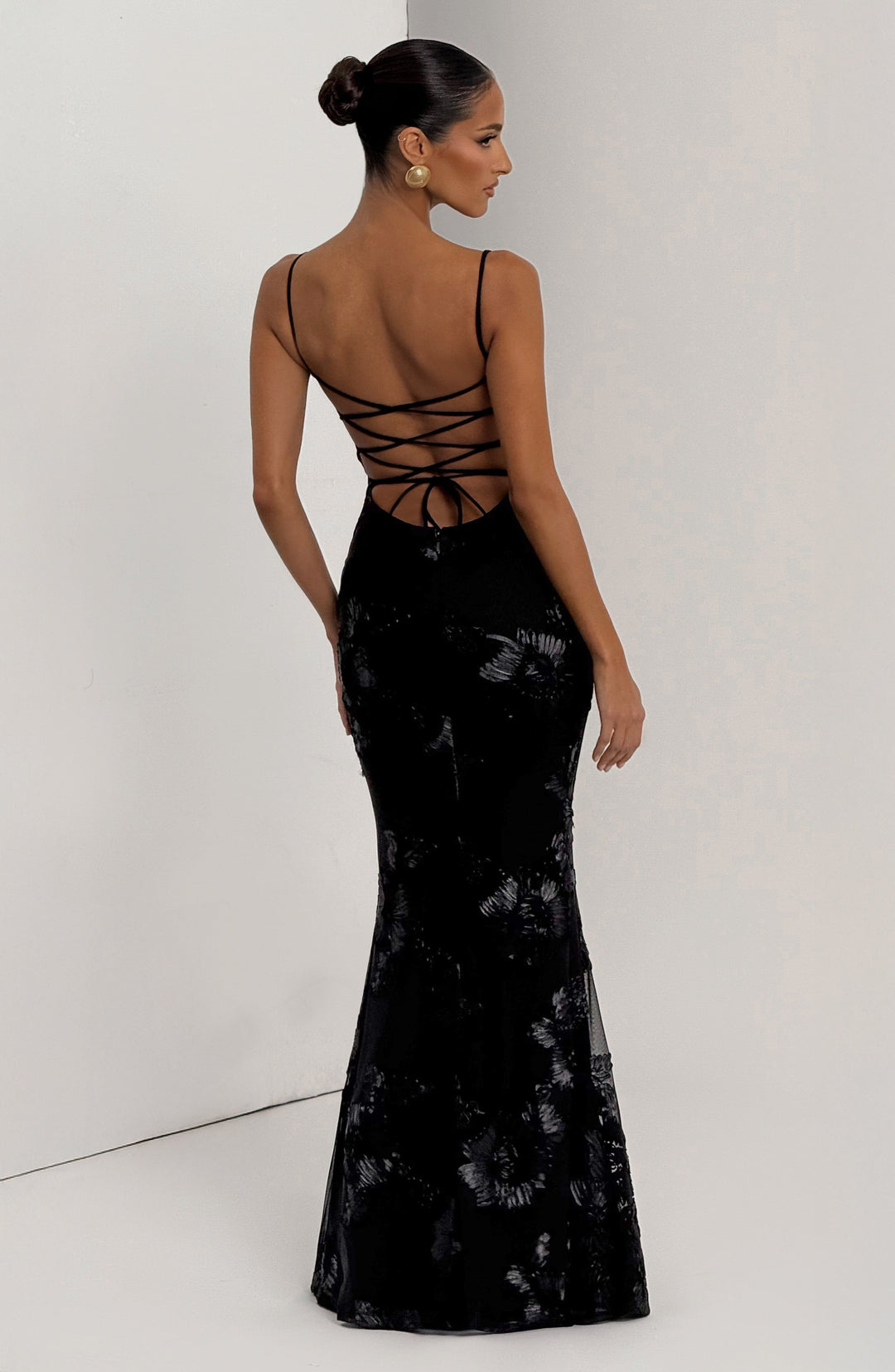 Nefertiti Siyah Maxi Elbise
