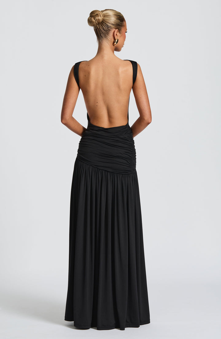 Siyah Saira Maxi Etek