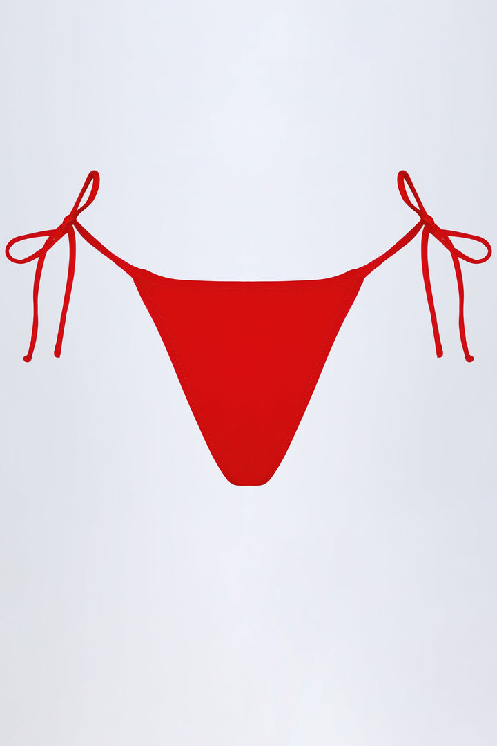 Yüksek Bel Cüretkar Bikini takımı - Ateş Kırmızısı
