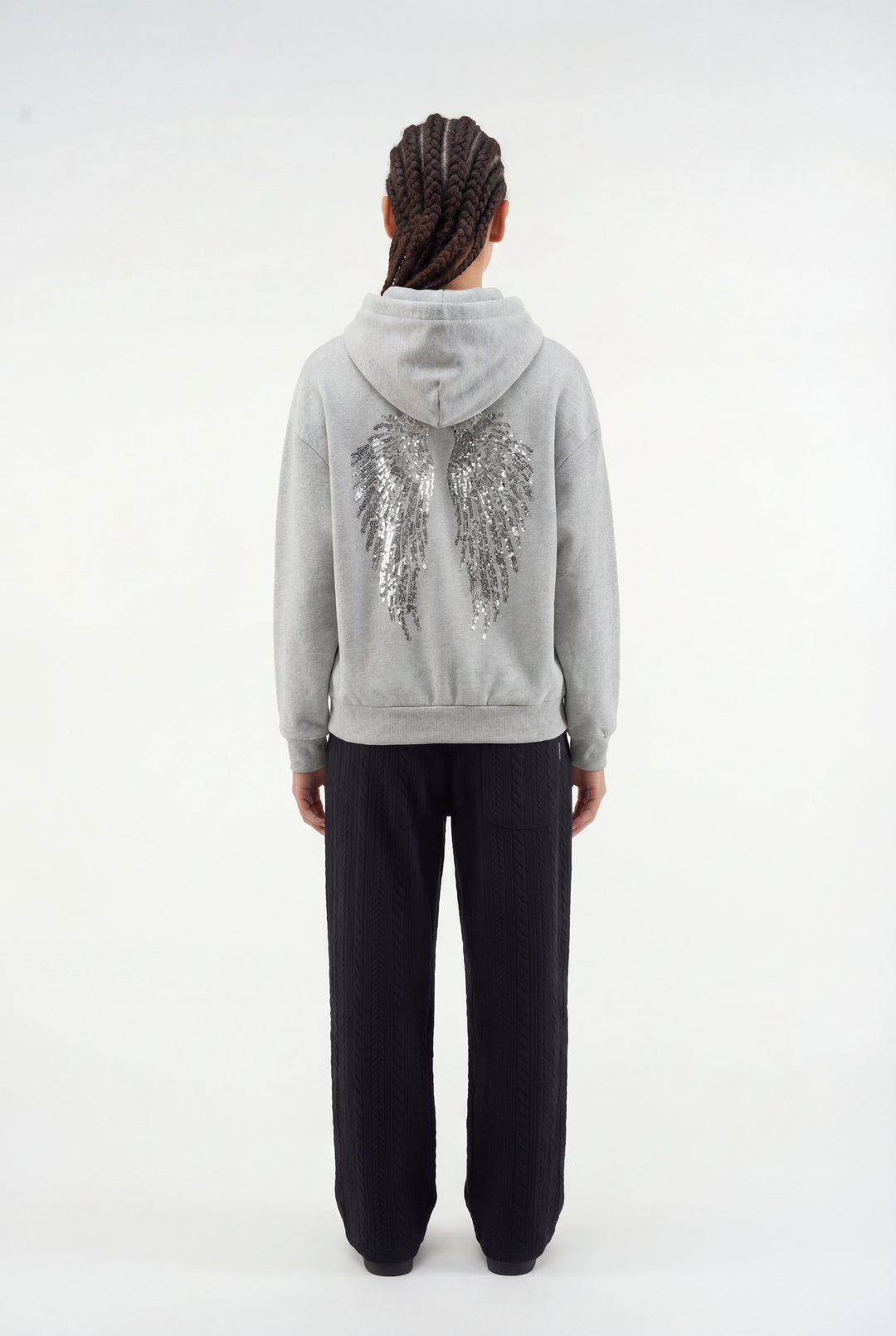 Lüks Melek Kapüşonlu Sweatshirt